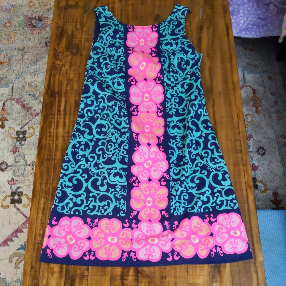 Lilly Pulitzer Delia Shift Dress Bright Navy 2